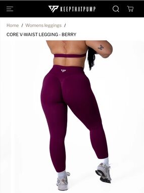 Keep that Pump CORE V-WAIST LEGGING - BERRY size SM